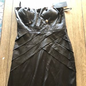 Black Silky Mini Dress NWT